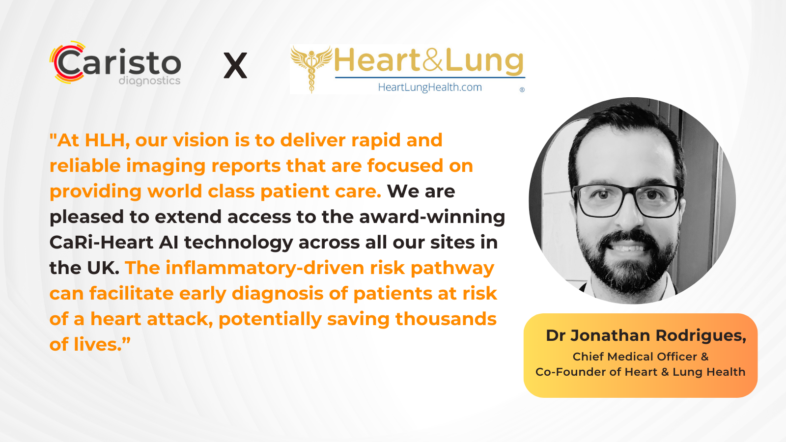 Quote by Dr Jonathan Rodrigues, Heart & Lung Health